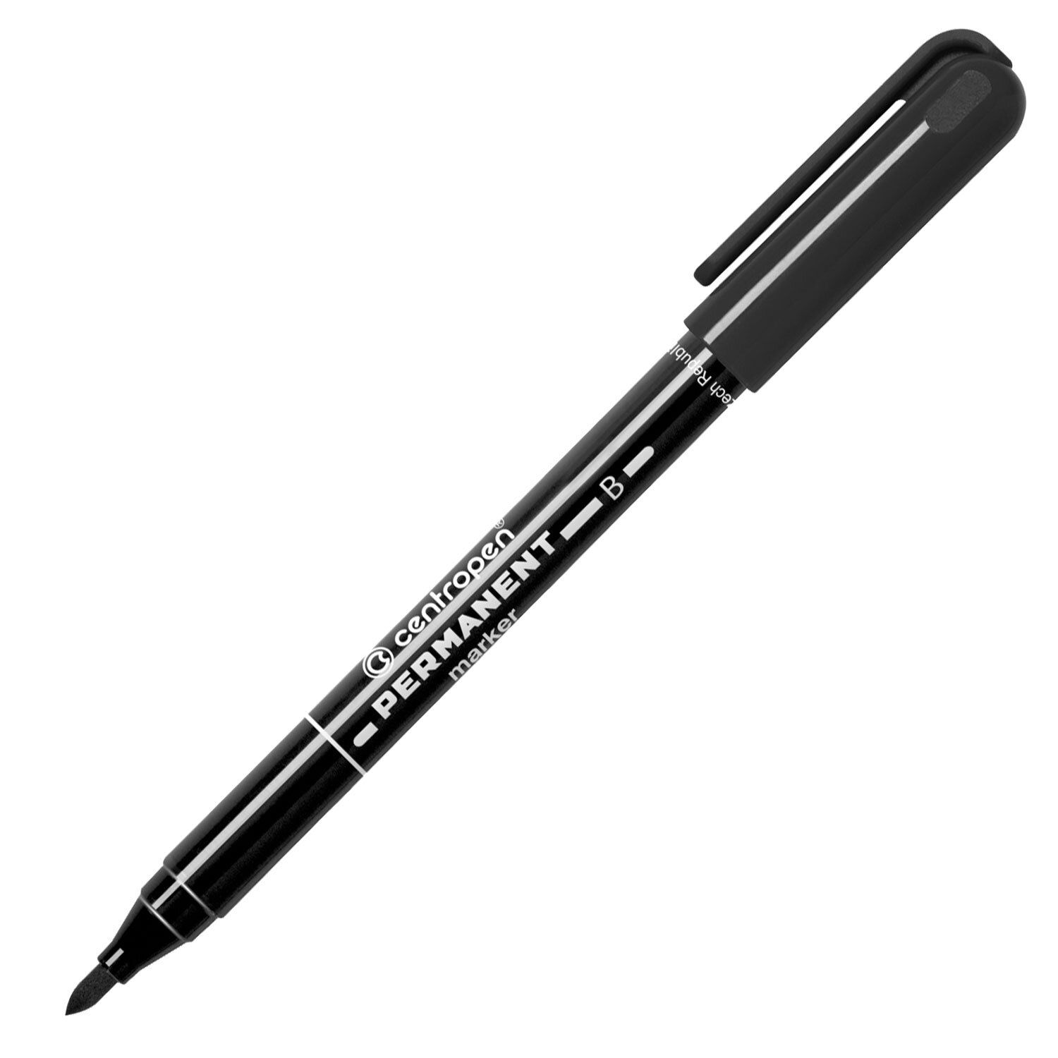 Маркер перманентный CENTROPEN 2836, ЧЕРНЫЙ, круглый наконечник, 2 мм, 6 2836 0012