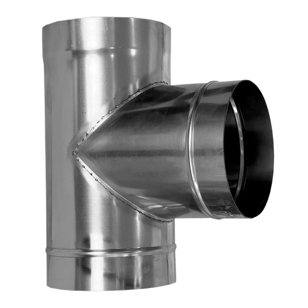 Тройник  d-150/90гр  (Нерж.ст.430 2В/0,5мм) Дым