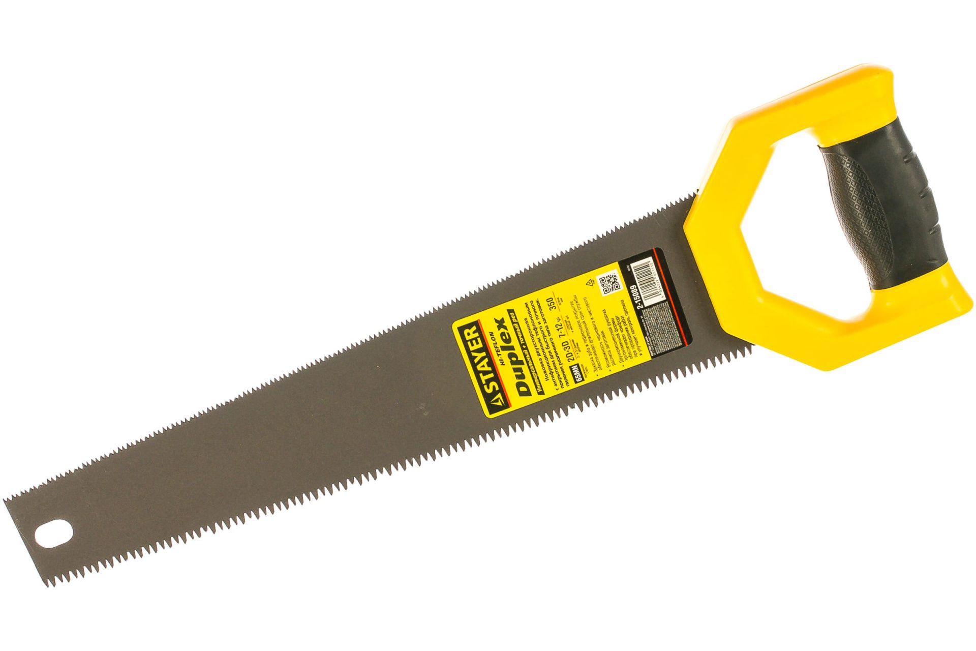 Ножовка двусторонняя (пила) 400 мм, 12 TPI прямой зуб + 7 TPI 3D универсальный зуб, тефлоновое покрытие STAYER DUPLEX