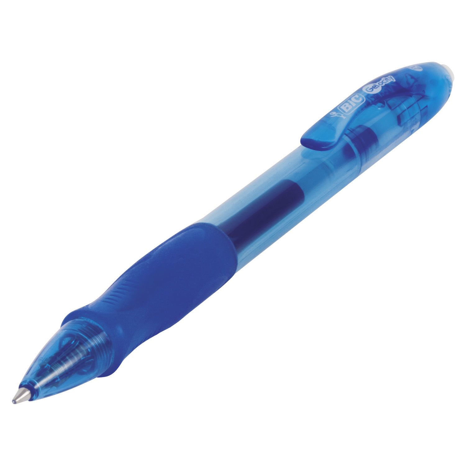 Ручка гелевая автоматическая с грипом BIC "Gelocity Original", СИНЯЯ, узел 0,7 мм, линия письма 0,35 мм, 829158