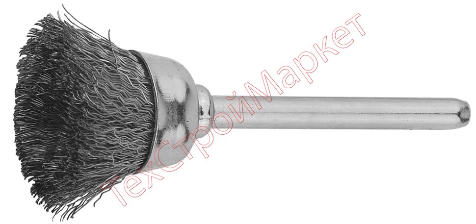 Щетка ЗУБР кистевая, нержавеющая сталь, на шпильке,  d 15x3,2мм, L 42мм 1шт