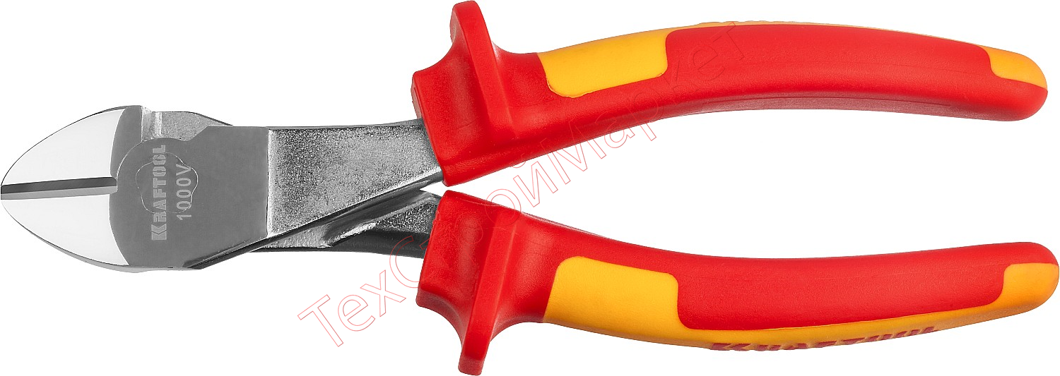 Бокорезы "ELECTRO-KRAFT" усиленные, Cr-Mo сталь, двухкомпонентная маслобензостойкая рукоятка, хромированное покрытие, 180мм, KRAFTOOL 2202-6-18