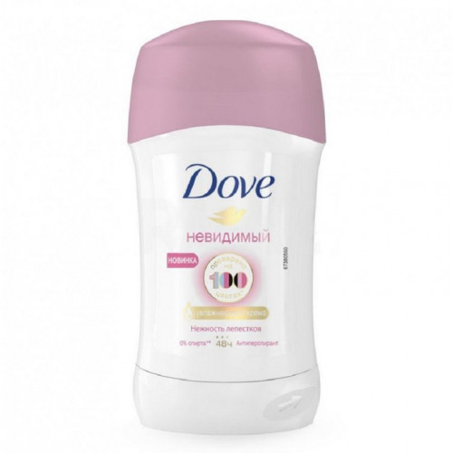 Антиперспирант Dove Невидимый Нежность Лепестков Карандаш 40 мл Юнилевер