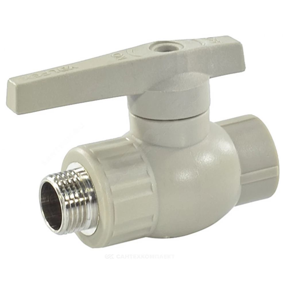 Кран шаровой комбинированный НР 32х1"(24/6) (Valfex) СЕРЫЙ "ВАЛФ-РУС"