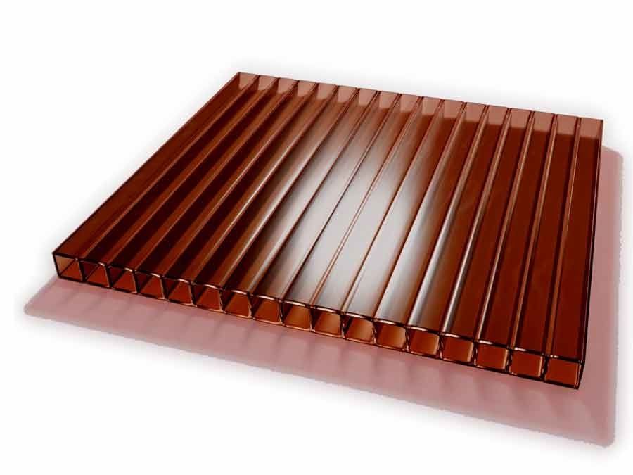 Сотовый поликарбонат Ultraplast SL 8 мм Коричневый 2,1м 