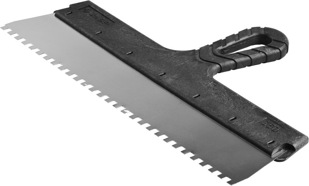 Шпатель ЗУБР "МАСТЕР" ФАСАДНЫЙ, нержавеющее полотно, 350мм, зуб 6х6мм