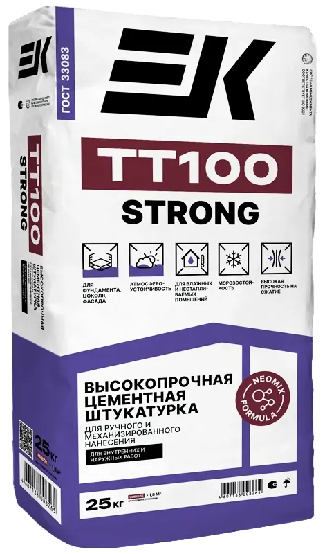 Штукатурка ЕК - TT100  цементная STRONG (25кг)