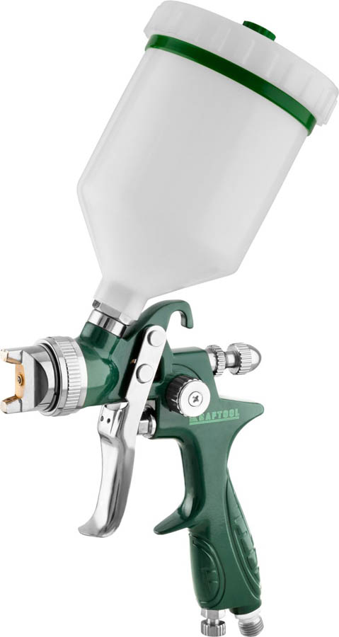 Краскопульт пневматический HVLP с верхним бачком, 1,7мм,KRAFTOOL AirKraft