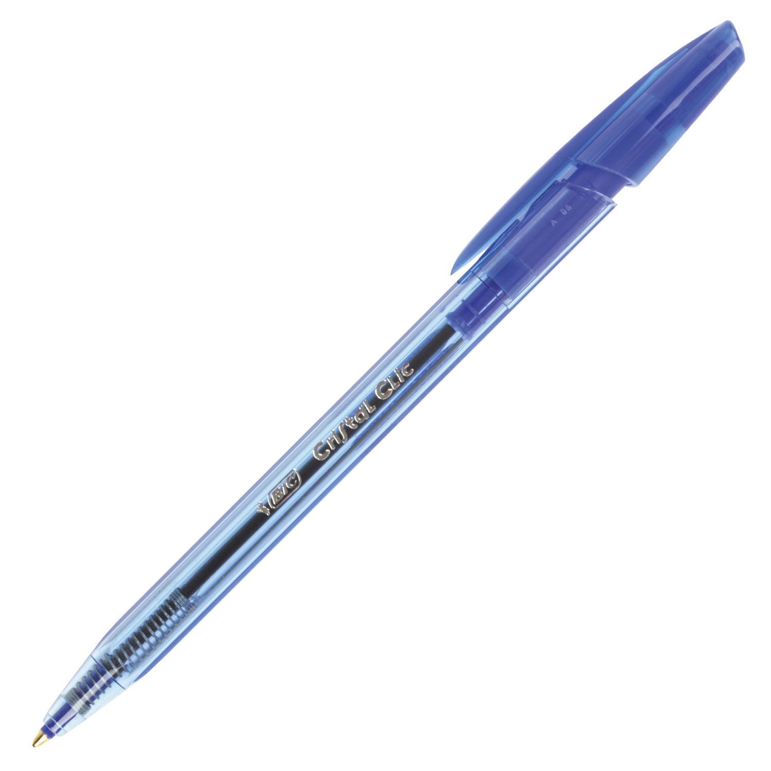 Ручка шариковая автоматическая BIC "Cristal Clic", корпус тонированный, СИНЯЯ, узел 1 мм, линия письма 0,32 мм, 8507332