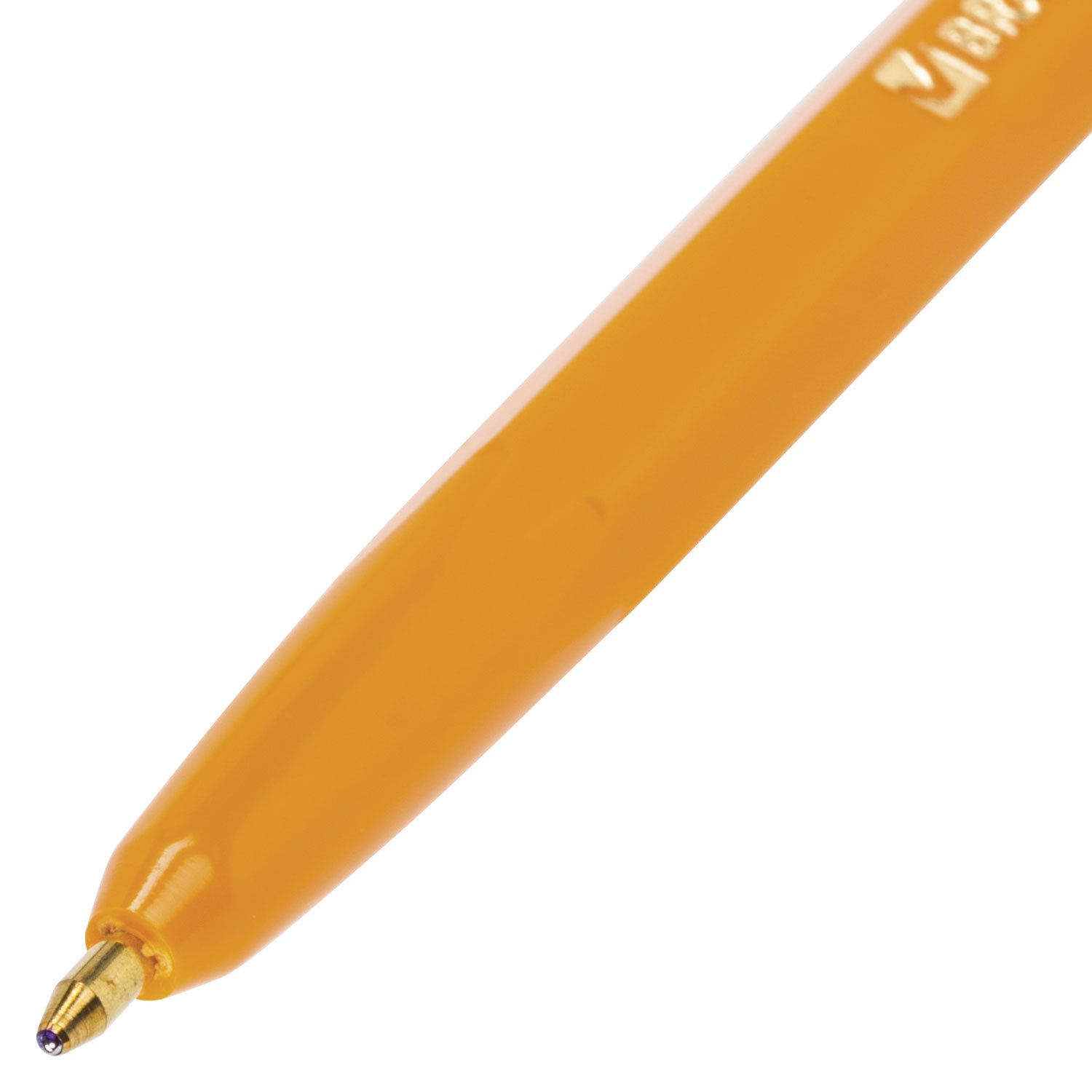 Ручка шариковая BRAUBERG "Carina Orange", СИНЯЯ, корпус оранжевый, узел 1 мм, линия письма 0,5 мм, 141668