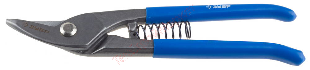 Ножницы по металлу цельнокованые, изогнутые левые, Cr-V, 220 мм, серия Профессионал ЗУБР