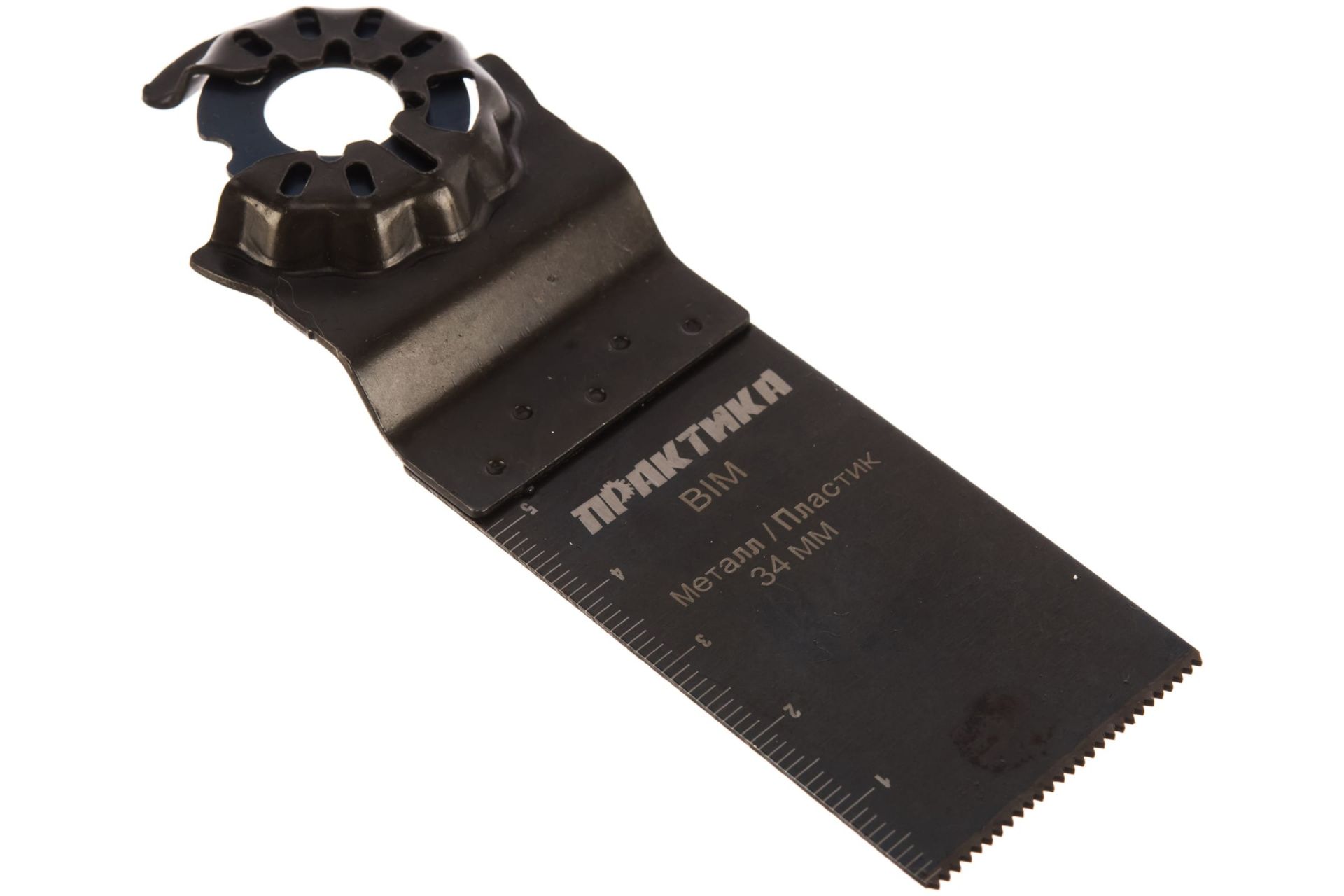 Насадка для МФИ режущая прямая, BiM, по металлу, дереву, 34 мм, мелкий зуб, удлинённая ПРАКТИКА