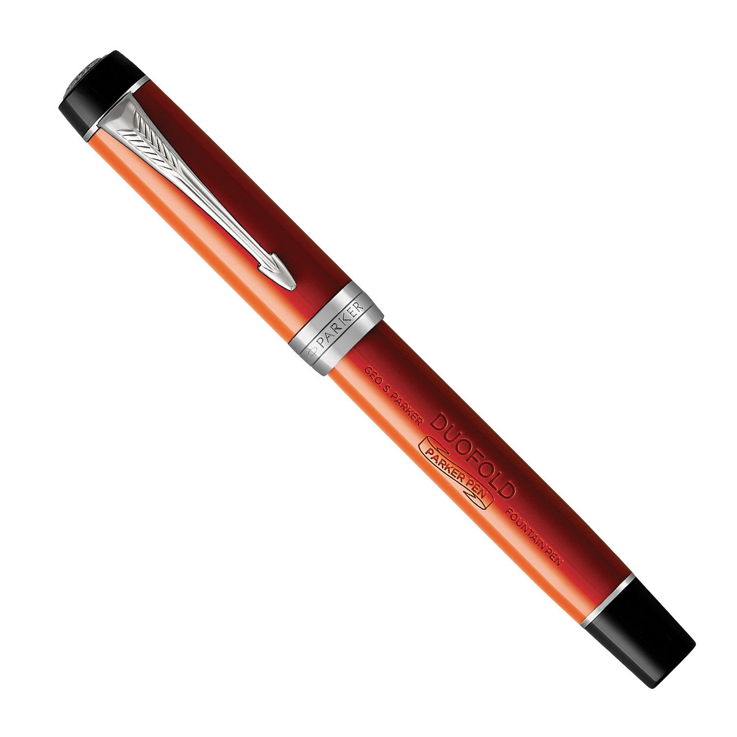 Ручка перьевая PARKER "Duofold Classic Centennial Big Red Vintage CT", корпус красный, палладиевые детали, черная, 1931375