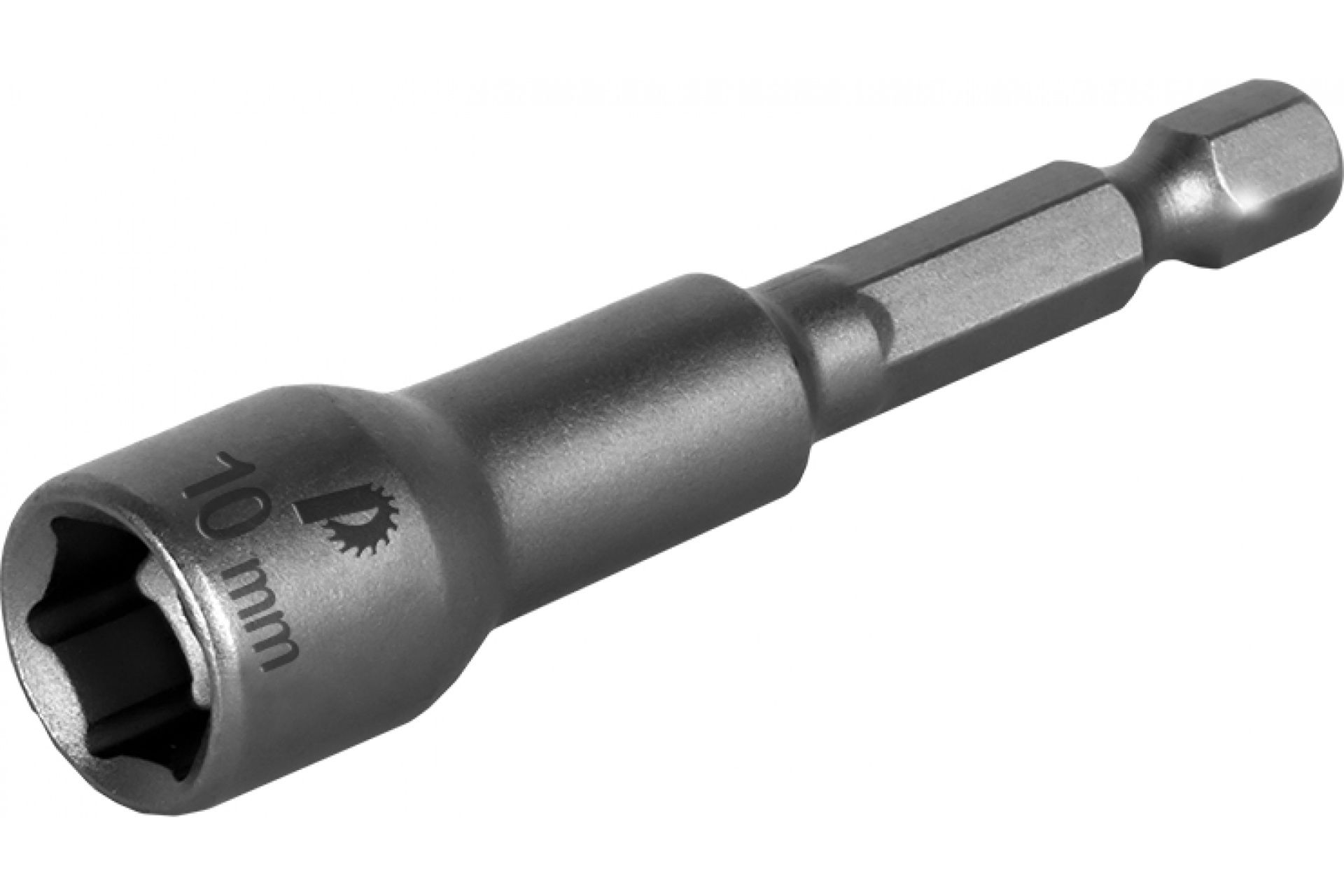 Головка торцевая "Профи" магнитная 10*65 мм с хвостовиком HEX 1/4" (1шт) ПРАКТИКА