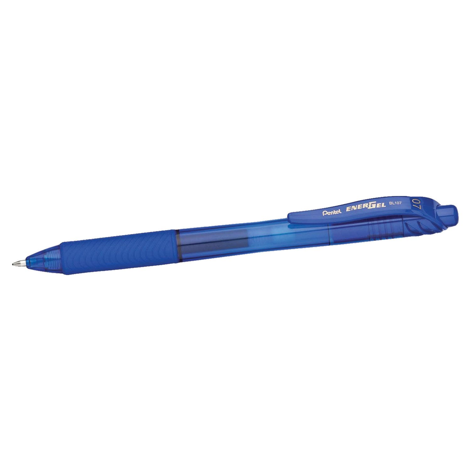Ручка гелевая автоматическая с грипом PENTEL (Япония) "Energel-X", СИНЯЯ, узел 0,7 мм, линия письма 0,35 мм, BL107-C