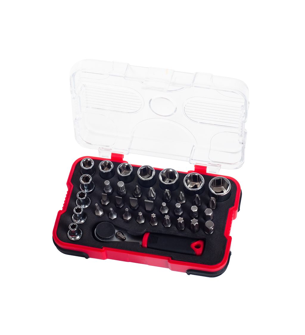 Набор бит и головок 1/4 37 предметов AV-Steel 