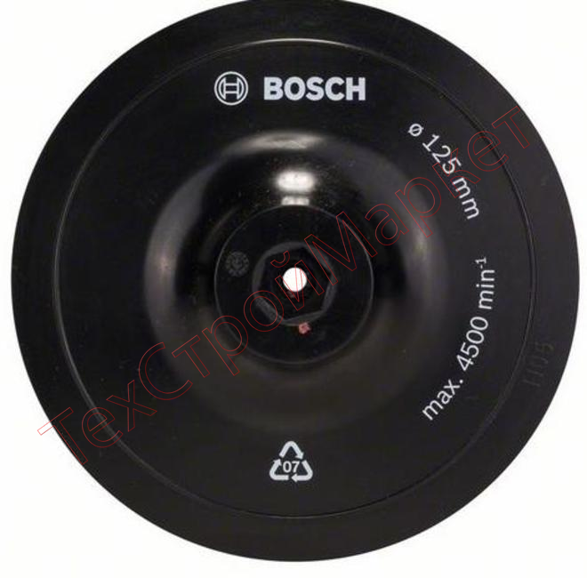 Тарелка резиновая Bosch для дрели Ф125 на липучке (154)