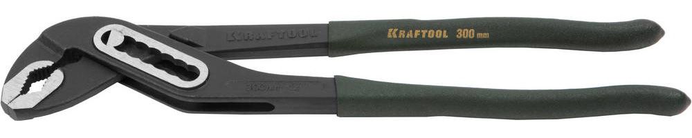 Клещи переставные "PANZER", Cr-V, коробчатый шарнир, захват до 60мм / 2", 300мм, KRAFTOOL