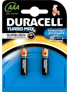 Элемент питания Тип ААА (батарейка мизинчиковая) DURACELL MX2400/LR03 Ultra Power BP2 Тип ААА