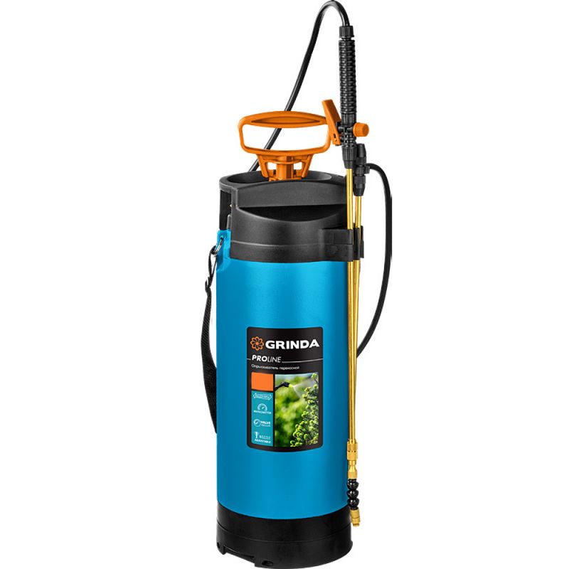 Опрыскиватель 5 л, переносной, с широкой горловиной и упорами для ног GRINDA PT-5 