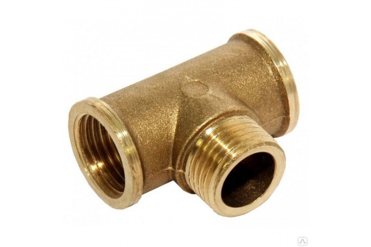 Тройник с переходом на наружную резьбу VALFEX ВР-НР-ВР 1/2" (50/10)