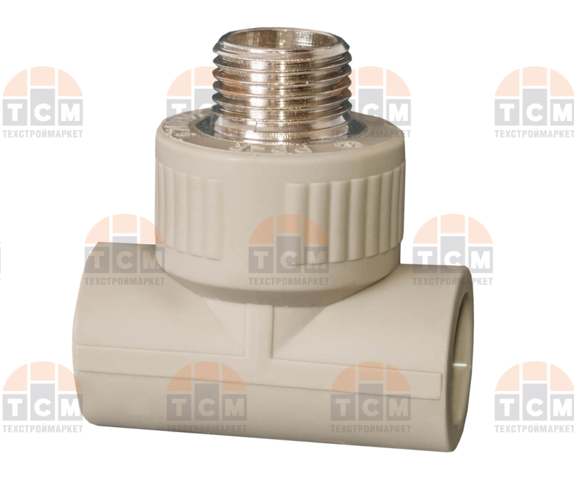 Тройник переходной наружняя резьба 25*3/4*25 Серый