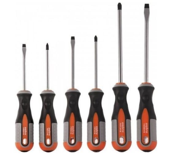 Набор отверток стержневых ROUND GRIP, 6 предметов