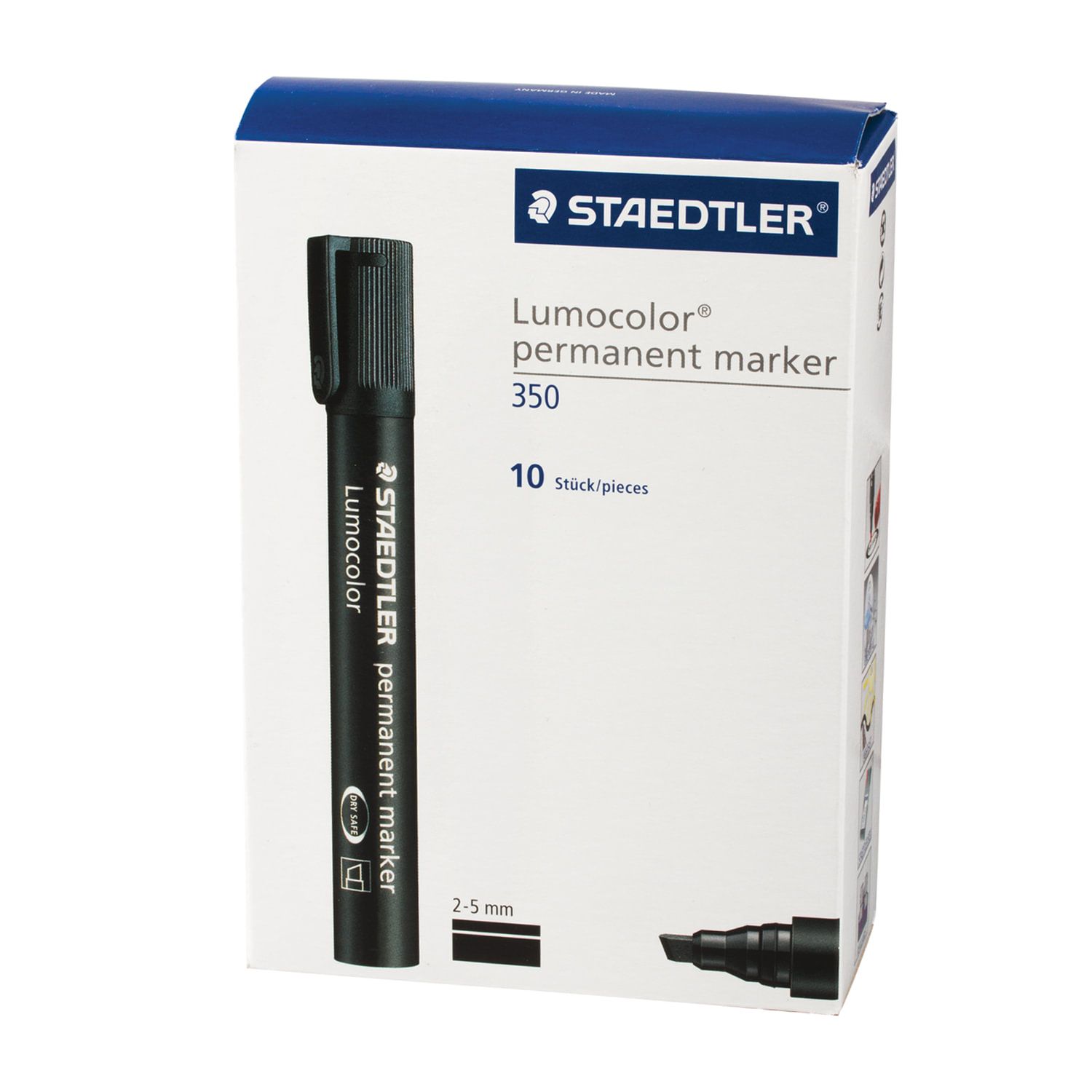 Маркер перманентный (нестираемый) STAEDTLER (Германия) "Lumocolor", ФИОЛЕТОВЫЙ, скошенный наконечник, 2-5 мм, 350-6