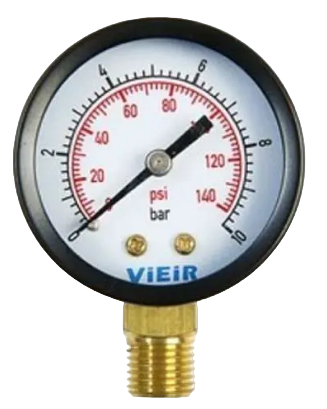 Манометр радиальный 10 бар 1/4" YLA10