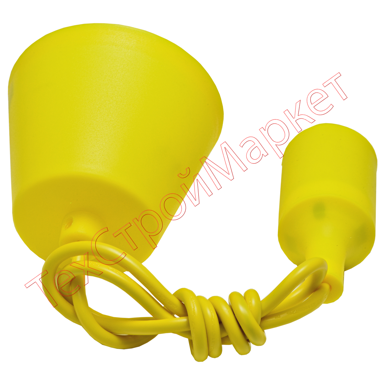 Светильник-Патрон IN HOME Е27 силиконовый со шнуром 1м, желтый