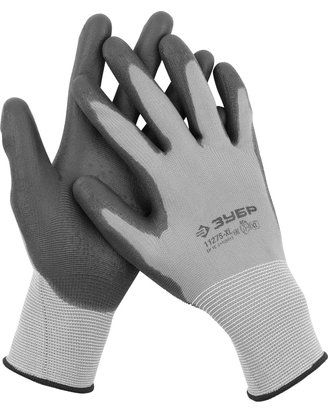 Перчатки для точных работ ЗУБР "МАСТЕР" с полиуретановым  покрытием, размер S (7)