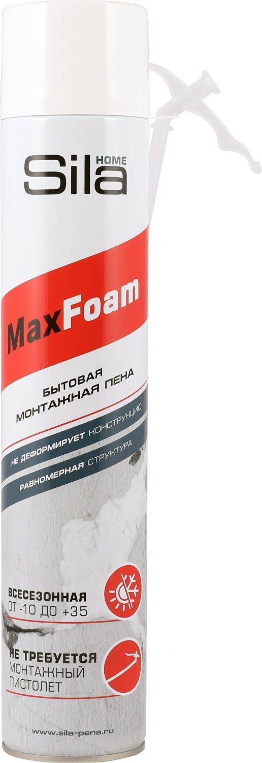 Пена монтажная бытовая HOME Max Foam, 750 мл Sila