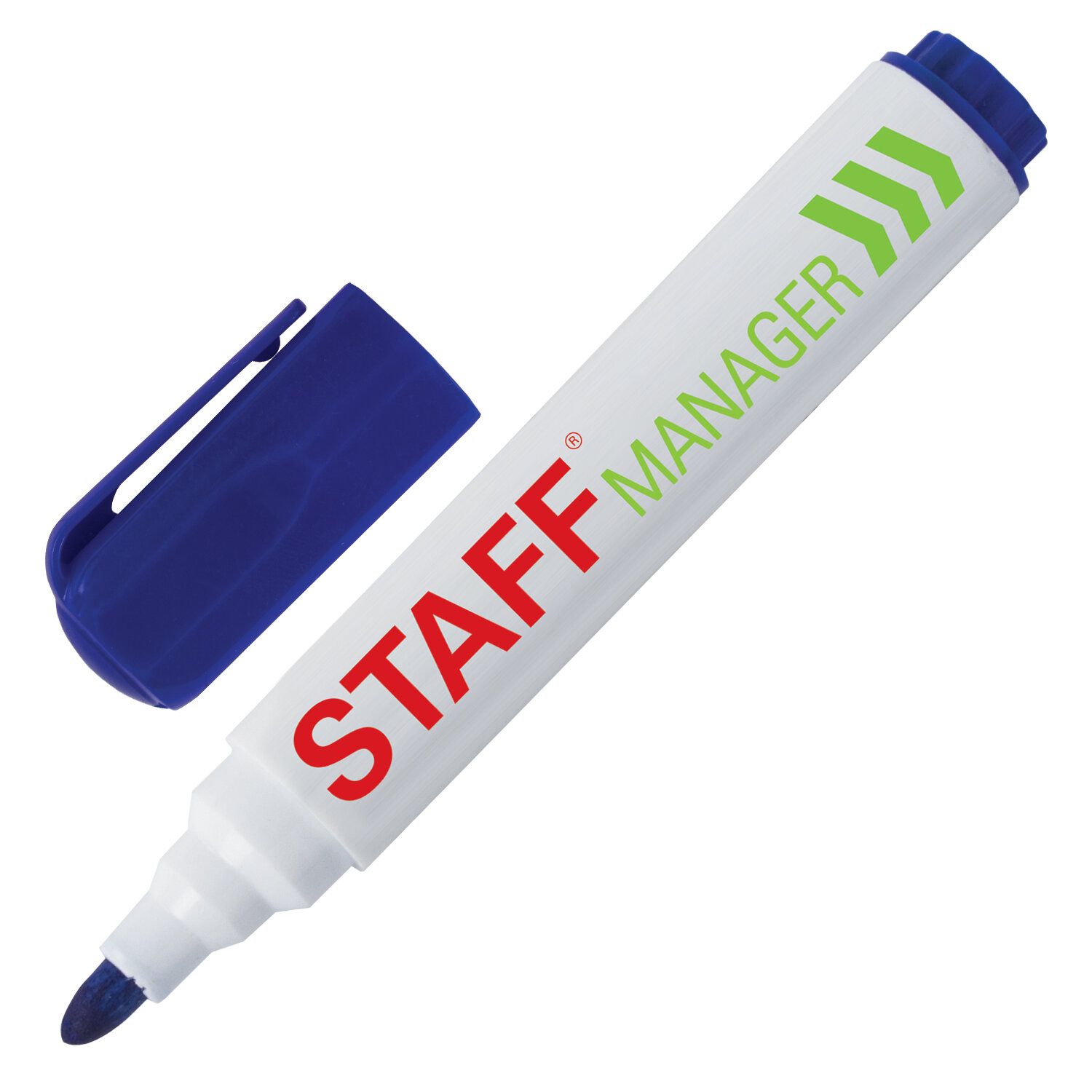 Маркеры стираемые для белой доски НАБОР 4 ЦВЕТА, STAFF "Manager", 5 мм, с клипом, 151495