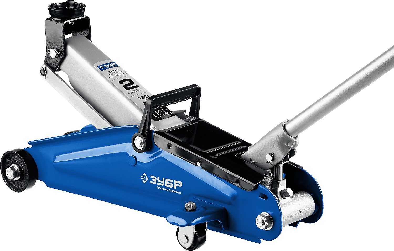Домкрат гидравлический подкатной, ЗУБР "МАСТЕР" 2т, 130-380 мм