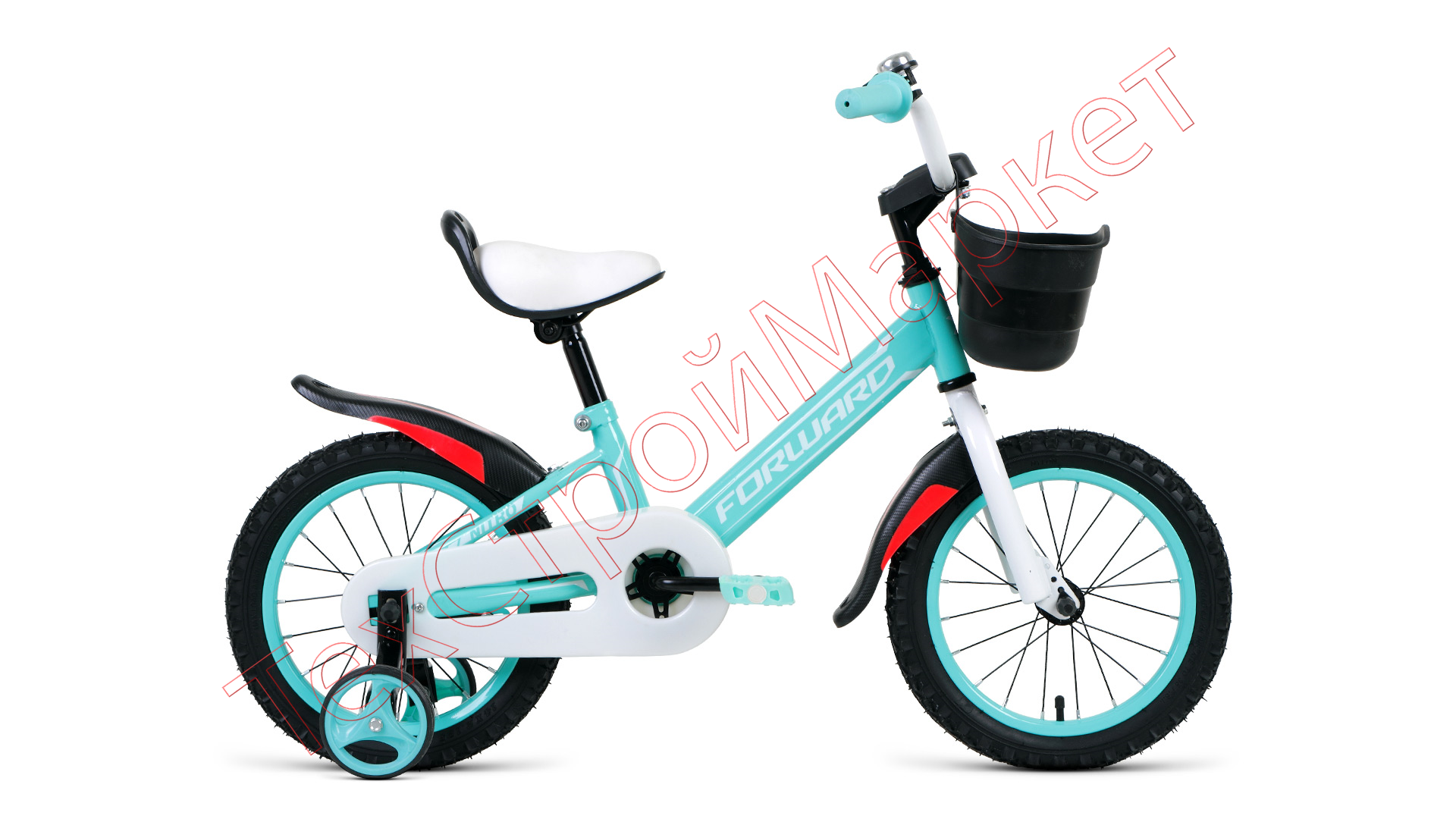 Велосипед FORWARD NITRO 16 (16" 1 ск.) 2019-2020, бирюзовый