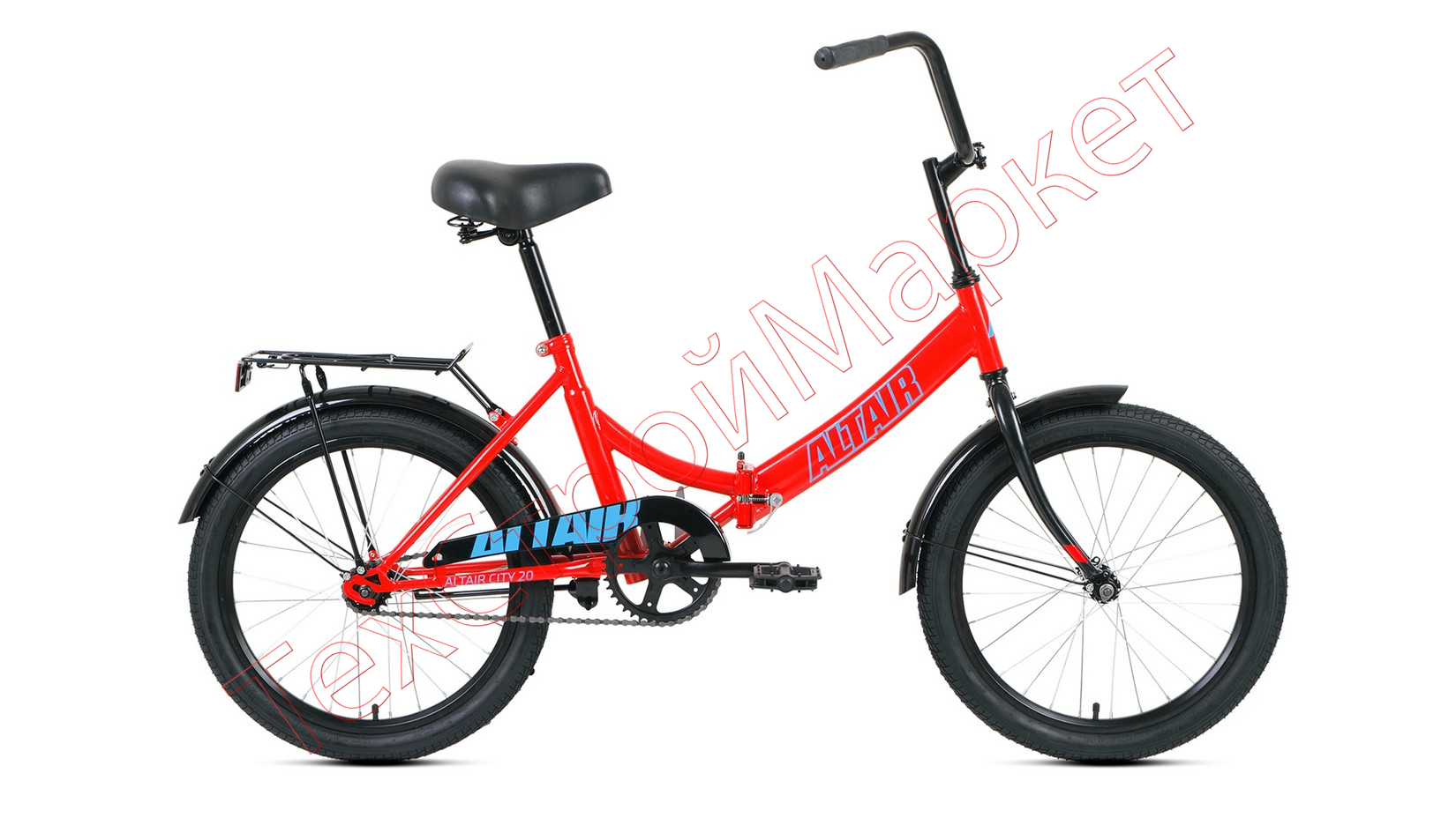 Велосипед ALTAIR CITY 20 (рост 14") 2020-2021, красный/голубой, RBKT1YF01006