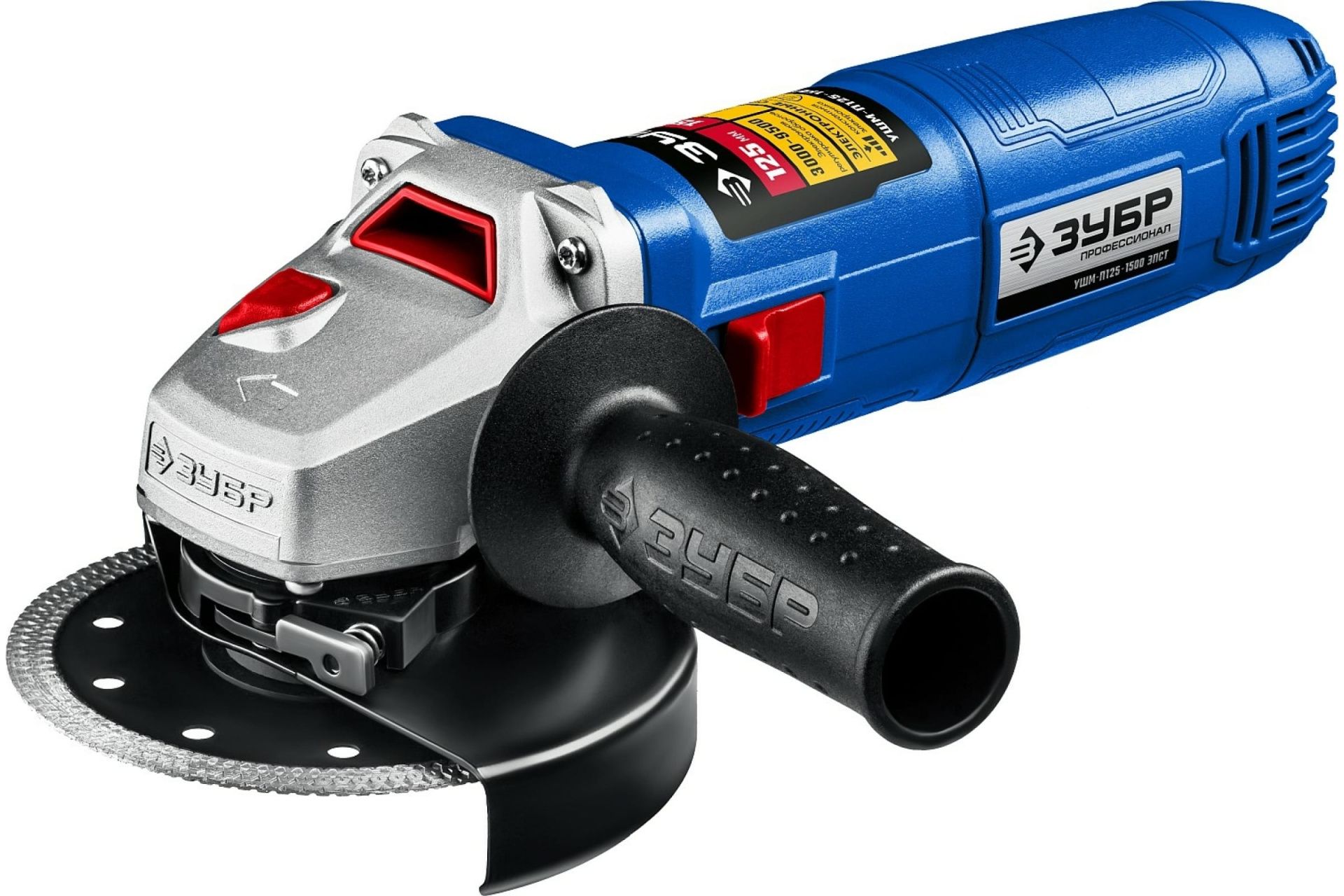 Машина шлифовальная угловая 125 мм, 1500 Вт, регулировка оборотов, серия Профессионал. ЗУБР