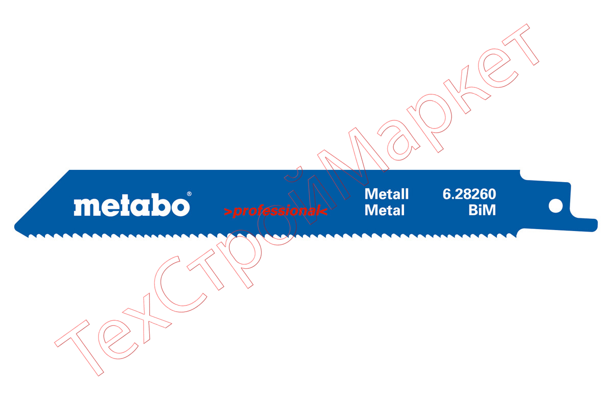 Полотно по металлу для сабельных пил (150 мм; 1.8-2.6 мм) 5 шт. Metabo