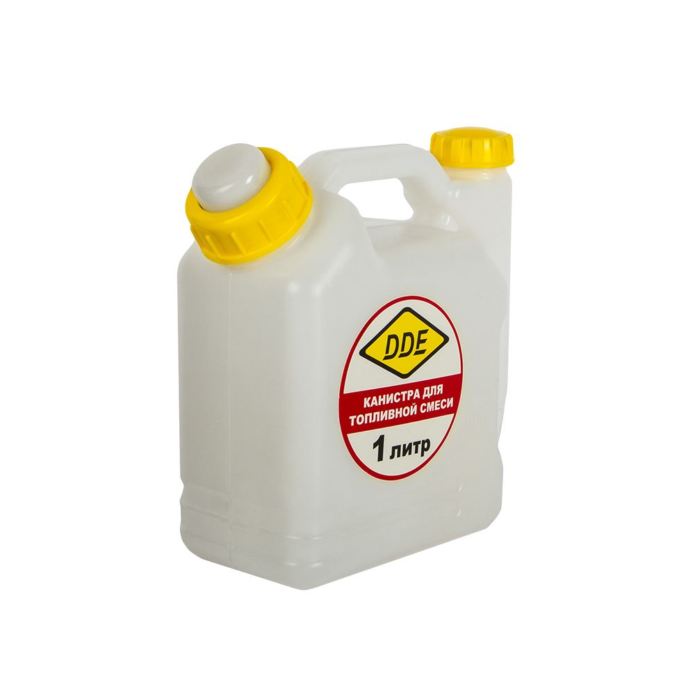 Канистра для приготовления топливной смеси 1 л, трубка для заливки, DDE