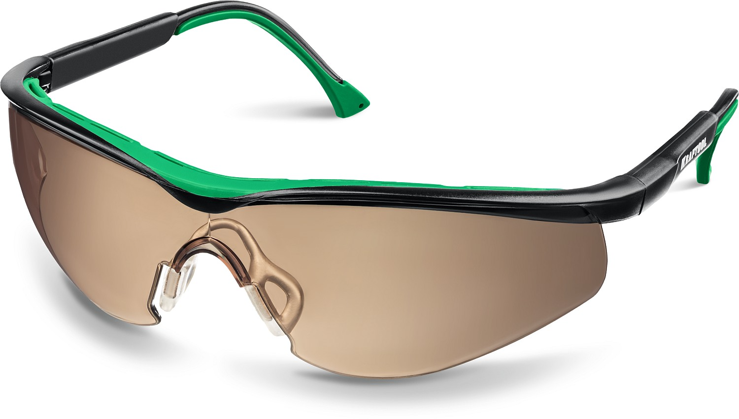Защитные коричневые очки KRAFTOOL BASIC стекло-моноблок с покрытием устойчивым к истиранию и запотеванию, открытого типа