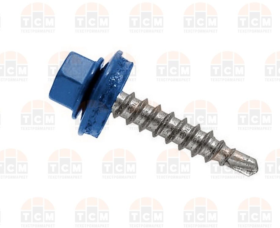 Саморез кровельный 4,8*29мм - синий (5005)  (Р)