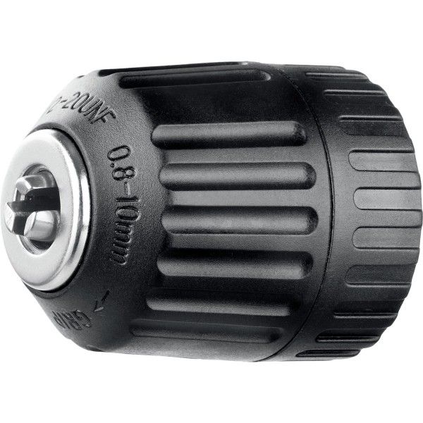 Патрон быстрозажимной для дрели, 10 мм, посадочная резьба 1/2", Д 0,8-10мм, пластиковый корпус STAYER