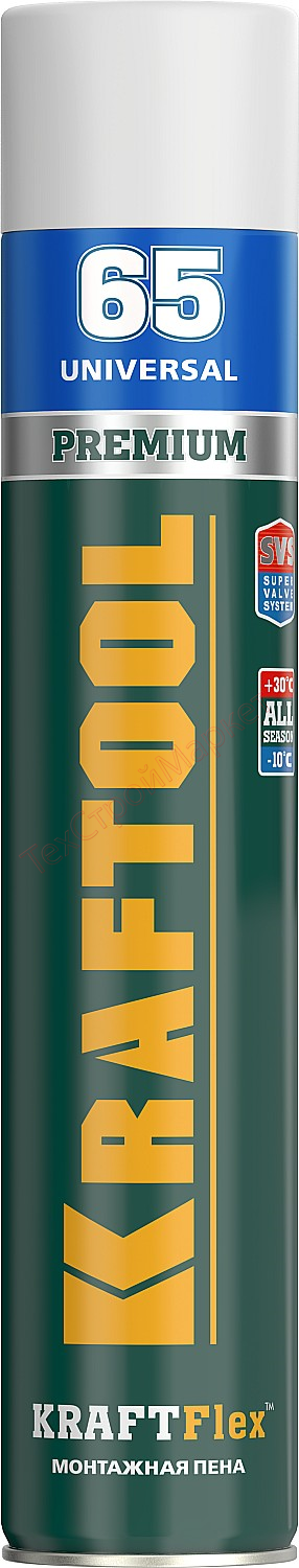 ADAPTER 65 пена монтажная с увеличенным выходом, адаптерная, всесезонная, 750мл, SVS, KRAFTOOL