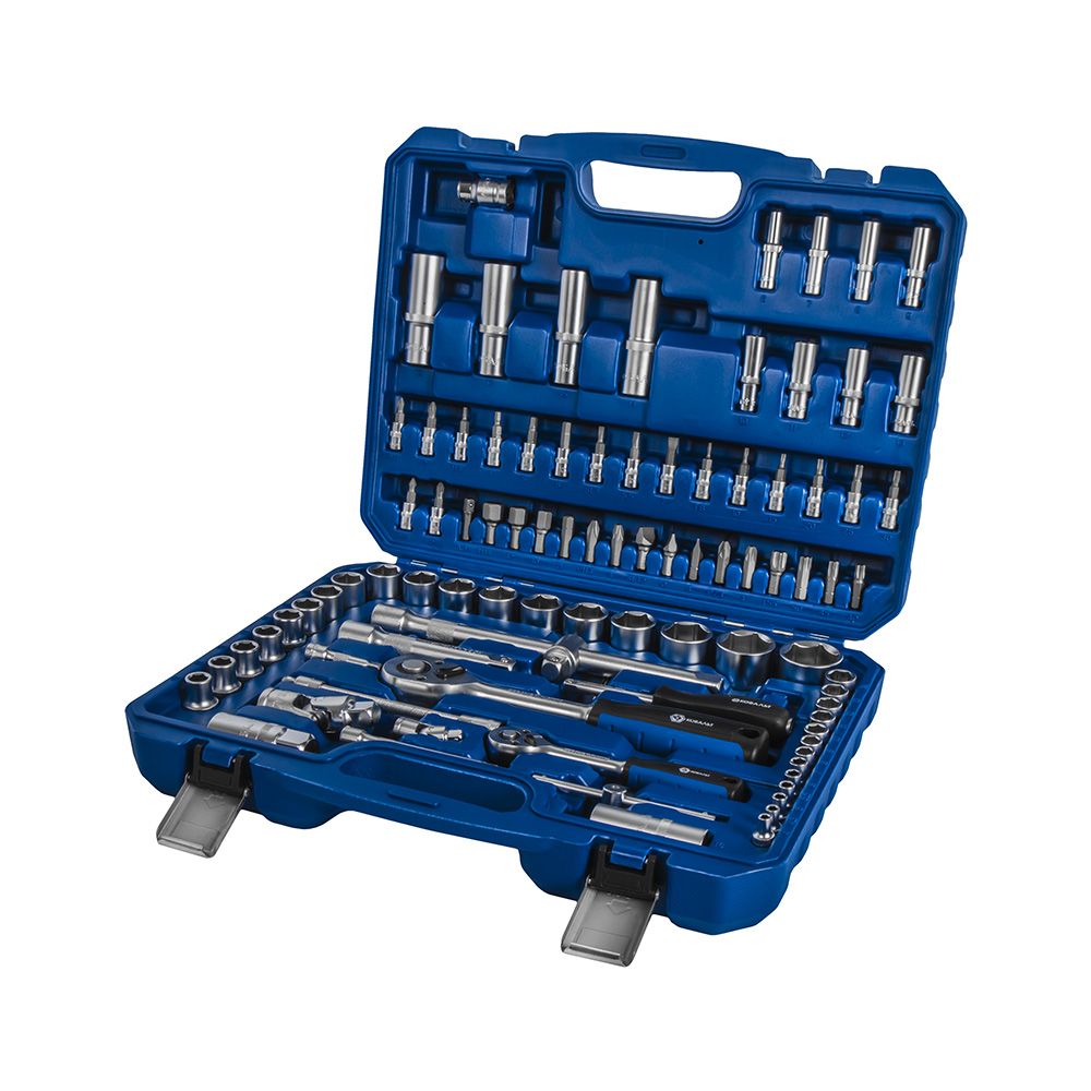 Набор инструмента универсальный 1/4" и 1/2", 94 ПРЕДМЕТА, кейс КОБАЛЬТ