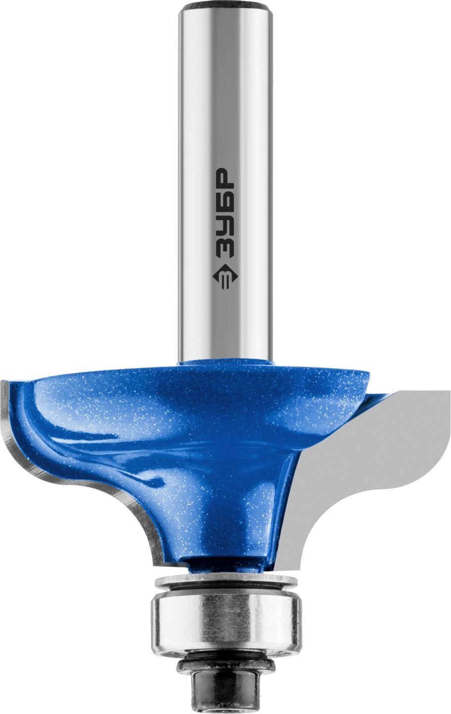 Фреза кромочная калевочная №8, D= 38,1мм, рабочая длина-15,2мм, радиус-6,3мм, хв.-8мм, d-12,7мм, ЗУБР Профессионал