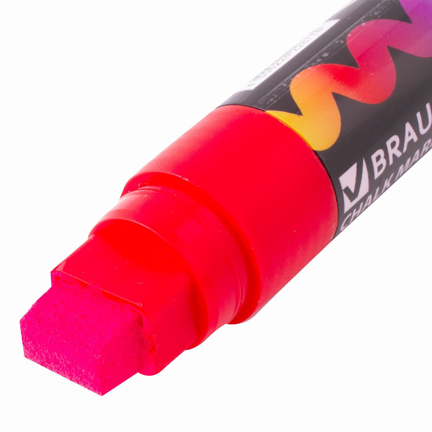 Маркер меловой BRAUBERG "POP-ART", сухостираемый, для гладких поверхностей, 15 мм, КРАСНЫЙ, 151539