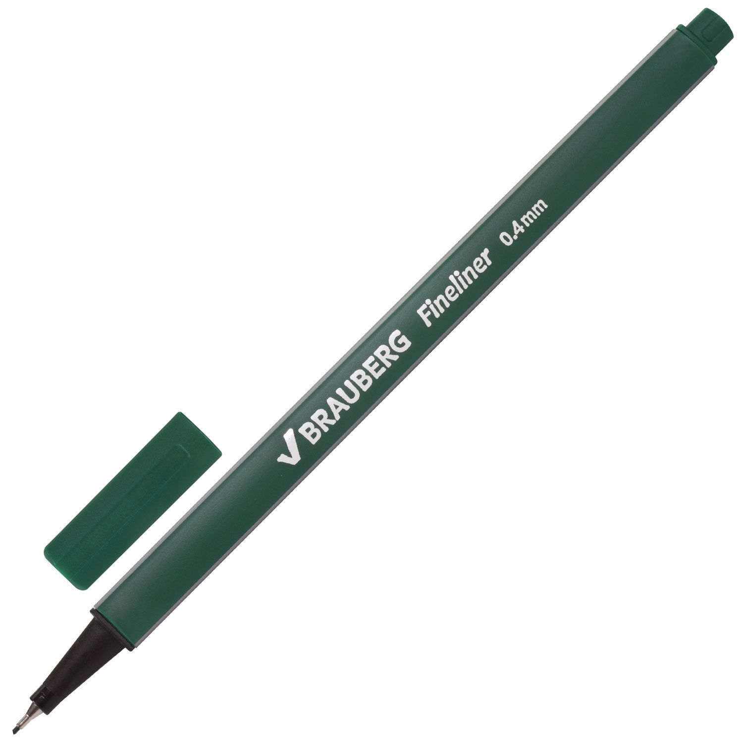 Набор капиллярных ручек (линеров) BRAUBERG 12 шт., АССОРТИ, "Aero", трехгранные, металлический наконечник, линия письма 0,4 мм, 141525