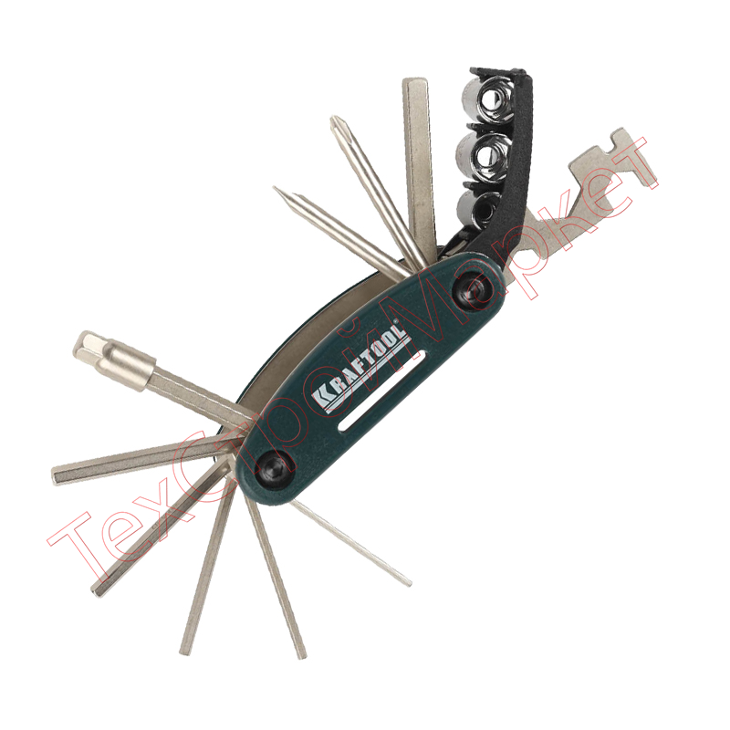 Набор "EXPERT" для обслуживания велосипеда, KRAFTOOL 26182-H16, 16-в-1