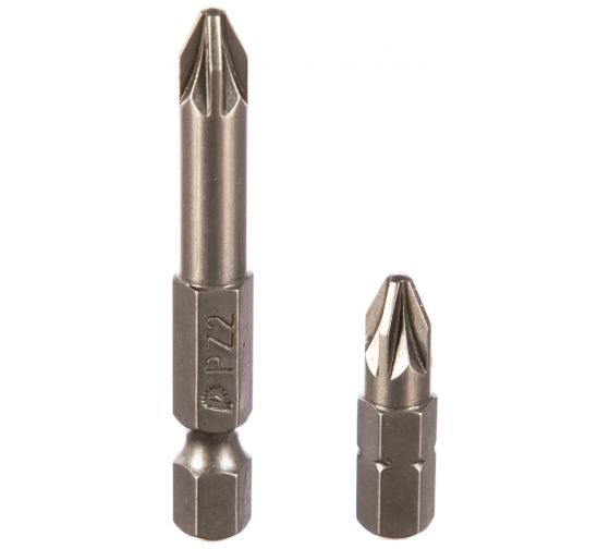 Набор бит "Профи" 4шт PH2, PZ2 x 25мм, PH2, PZ2 x 50мм, блистер ПРАКТИКА 