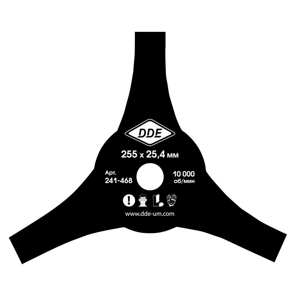 Диск для триммера DDE AIR-CUT 3-хлопастной, 255 х 25,4/20 мм